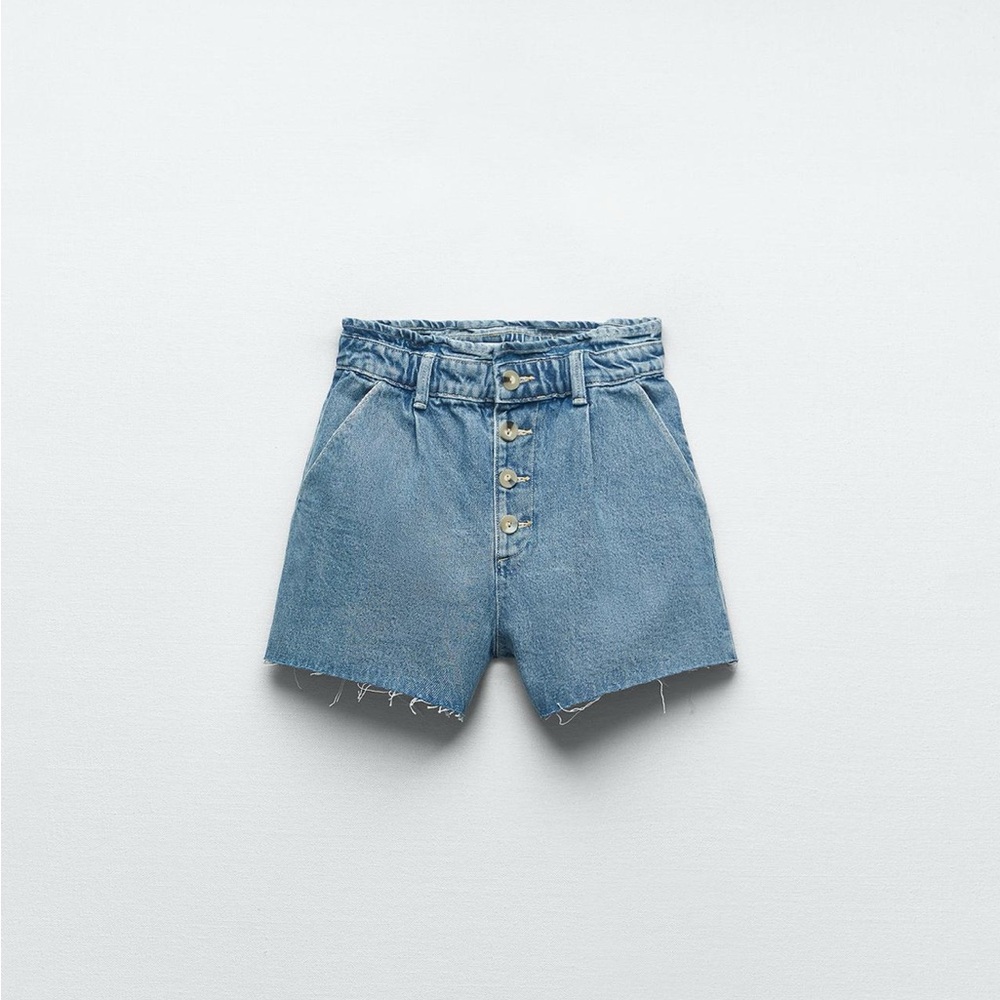 Zara Z1975 HIGH RISE BAGGY PAPERBAG SHORTS